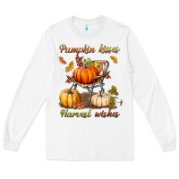 White pumpkin kisses harvest wishes Long Sleeve Tee - BundleAndBundleShop
