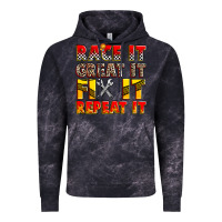 Cloud Black race it great it fix it repeat it Vintage Hoodie - Zillion Design Studio