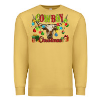 Antique Gold cowboy christmas Premium Sweatshirt - MaliasSmallBusiness
