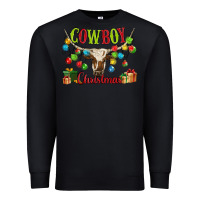 Black cowboy christmas Premium Sweatshirt - MaliasSmallBusiness
