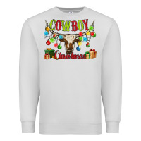 Dove Grey cowboy christmas Premium Sweatshirt - MaliasSmallBusiness