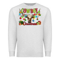 Oatmeal Heather cowboy christmas Premium Sweatshirt - MaliasSmallBusiness