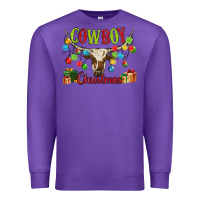 Purple cowboy christmas Premium Sweatshirt - MaliasSmallBusiness