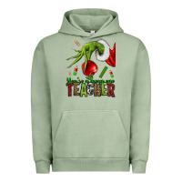 Pigment Oil Green Christmas Character Urban Hoodie - NancyCooperArtShop