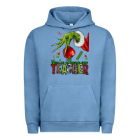 Pigment Pebble Blue Christmas Character Urban Hoodie - NancyCooperArtShop