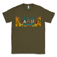 Army Green i do it for the aha moments libbey glass Classic Tee - BundleAndBundleShop