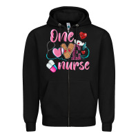Black one loved nurse Zipper Hoodie - BarkalooDesign