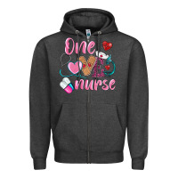 Charcoal Heather one loved nurse Zipper Hoodie - BarkalooDesign