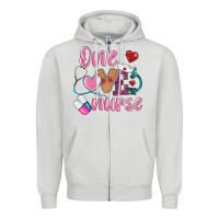 Dove Grey one loved nurse Zipper Hoodie - BarkalooDesign