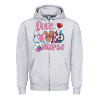 Heather Grey one loved nurse Zipper Hoodie - BarkalooDesign