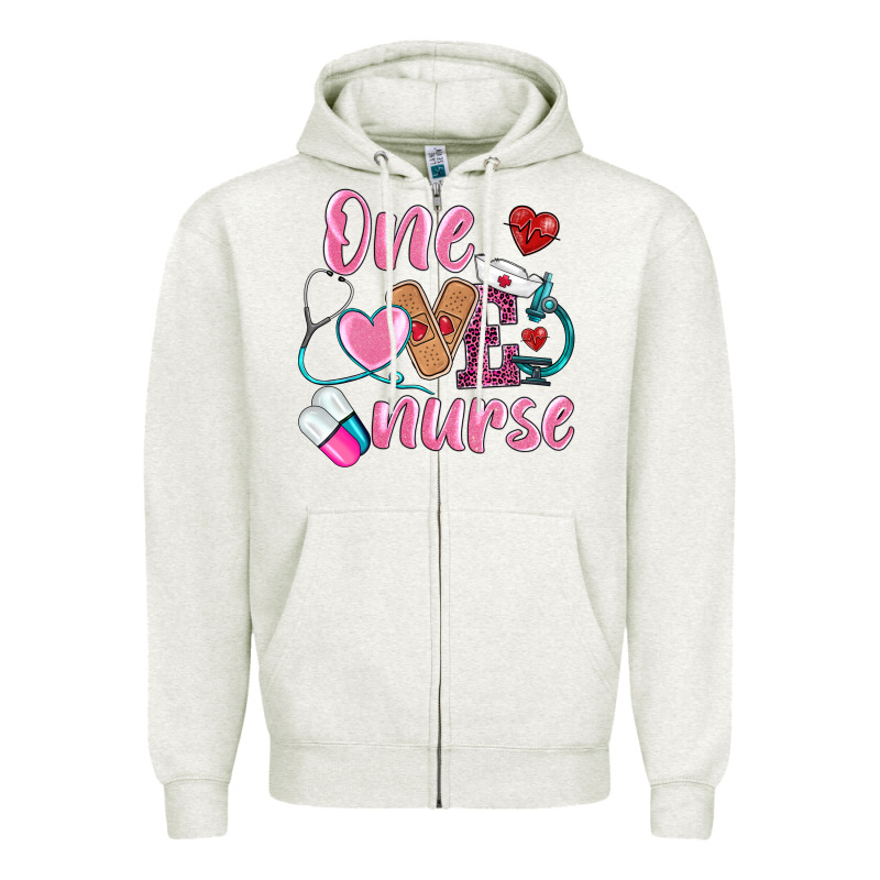 One Loved Nurse Zipper Hoodie by BarkalooDesign | Teevron