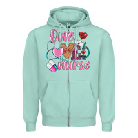 Seafoam one loved nurse Zipper Hoodie - BarkalooDesign