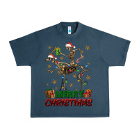 Midnight Navy merry christmas deer skeleton Urban Heavy Tee - FaDigitalArtStudio