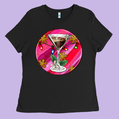 Christmas Espresso Martini Ladies Tee Designed By Adodesignshop