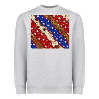 Heather Grey 4th of July USA flag leopard cowhide 20oz tumbler Heavyweight Sweatshirt - Neo Western