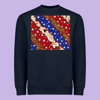 4th Of July Usa Flag Leopard Cowhide 20oz Tumbler Heavyweight Sweatshirt Designed By Neo Western