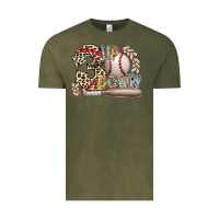 Vintage Olive three up down Vintage Tee - RacoonDesign