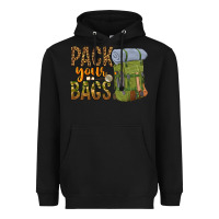 Black pack your bags Heavyweight Hoodie - NancyCooperArtShop