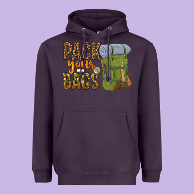 Pack Your Bags Heavyweight Hoodie Designed By Nancycooperartshop