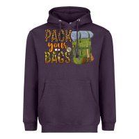 Plum pack your bags Heavyweight Hoodie - NancyCooperArtShop
