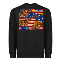 Black 4th of July USA flag leopard sunflower 20oz tumble Heavyweight Sweatshirt - Neo Western