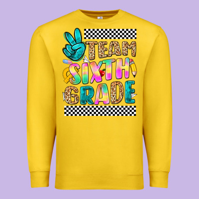 Team Sixth Grade Premium Sweatshirt Designed By Nancycooperartshop