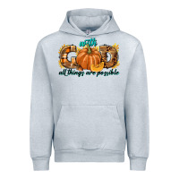 Heather Grey With God All Things Are Possible Urban Hoodie - texasbilliewilder