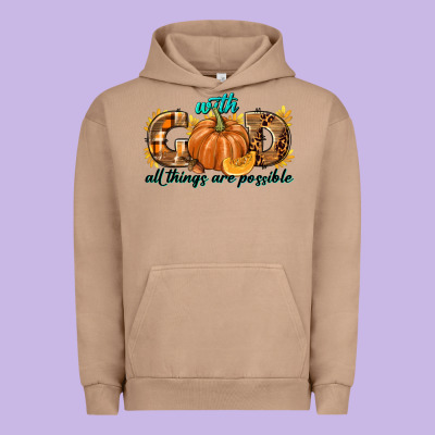 With God All Things Are Possible Urban Hoodie Designed By Texasbilliewilder