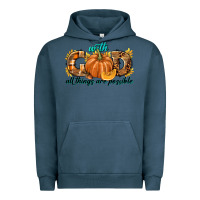 Pigment Midnight Navy With God All Things Are Possible Urban Hoodie - texasbilliewilder
