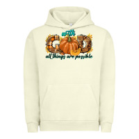 Pigment Pistachio With God All Things Are Possible Urban Hoodie - texasbilliewilder