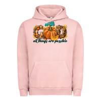 Pigment Salmon With God All Things Are Possible Urban Hoodie - texasbilliewilder