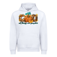 White With God All Things Are Possible Urban Hoodie - texasbilliewilder