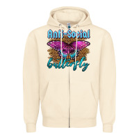 Sandshell Western Anti-Social Butterfly Zipper Hoodie - LillyAllenDesigns