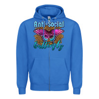 True Royal Western Anti-Social Butterfly Zipper Hoodie - LillyAllenDesigns