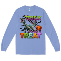 Colony Blue trick rawr treat Long Sleeve Tee - BundleAndBundleShop