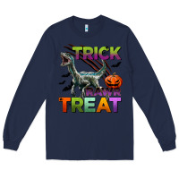 Navy trick rawr treat Long Sleeve Tee - BundleAndBundleShop