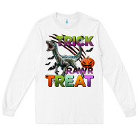 White trick rawr treat Long Sleeve Tee - BundleAndBundleShop