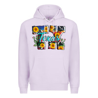Lilac texas tx serape sunflower cowhide Premium Hoodie - AdoDesignShop