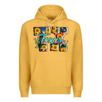 Mustard texas tx serape sunflower cowhide Premium Hoodie - AdoDesignShop