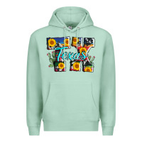 Seafoam texas tx serape sunflower cowhide Premium Hoodie - AdoDesignShop