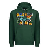 Sports Green texas tx serape sunflower cowhide Premium Hoodie - AdoDesignShop