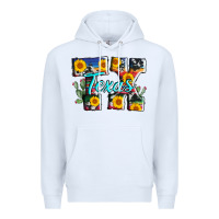 White texas tx serape sunflower cowhide Premium Hoodie - AdoDesignShop