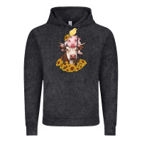 Vintage Black cow with pig and chick Vintage Hoodie - RanaPortraitStore