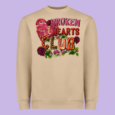 Broken Heart Club Heavyweight Sweatshirt Designed By Fadigitalartstudio