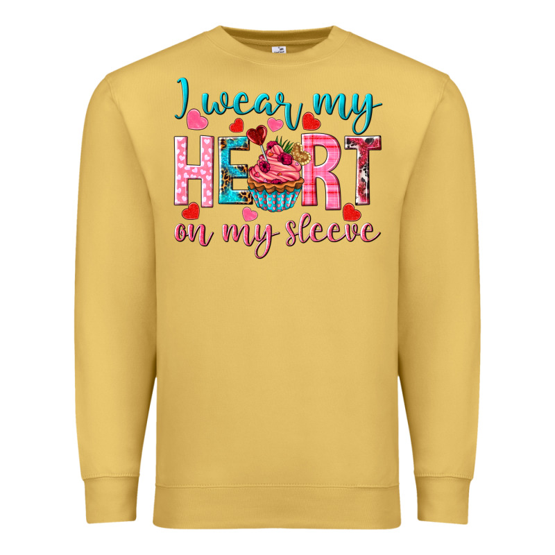 I Wear My Heart On My Sleeve Premium Sweatshirt by NancyCooperArtShop | Teevron