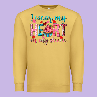 I Wear My Heart On My Sleeve Premium Sweatshirt Designed By Nancycooperartshop
