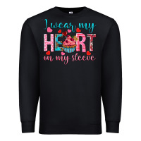 Black i wear my heart on my sleeve Premium Sweatshirt - NancyCooperArtShop