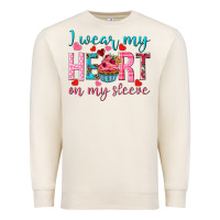 Sandshell i wear my heart on my sleeve Premium Sweatshirt - NancyCooperArtShop