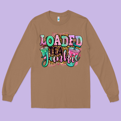Loaded Tea Junkie Long Sleeve Tee Designed By Jasminsmagicworld