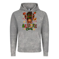 Cloud Rock Auntie Claus Afro Messy Bun Vintage Hoodie - texasbilliewilder